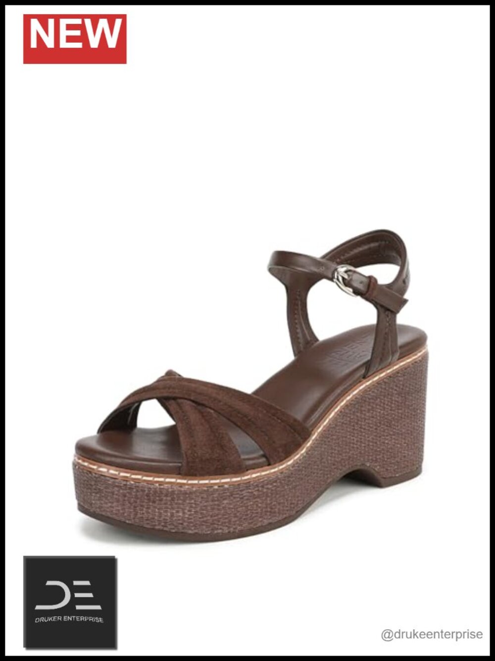 Women's Platform Wedge Sandals | Suede, Leather, or Raffia | Open Toe with